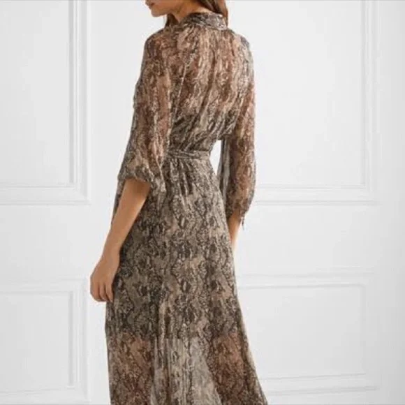 NWT Veronica Beard Ascot Silk Maxi Dress Sz 0 - Picture 3 of 5